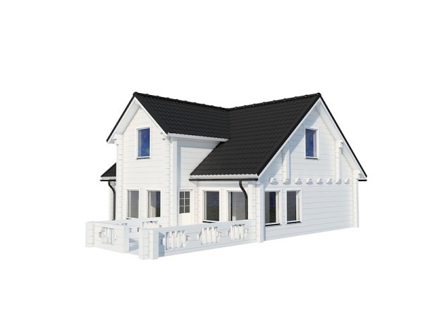 Laminated log house Rome6 Large scale image