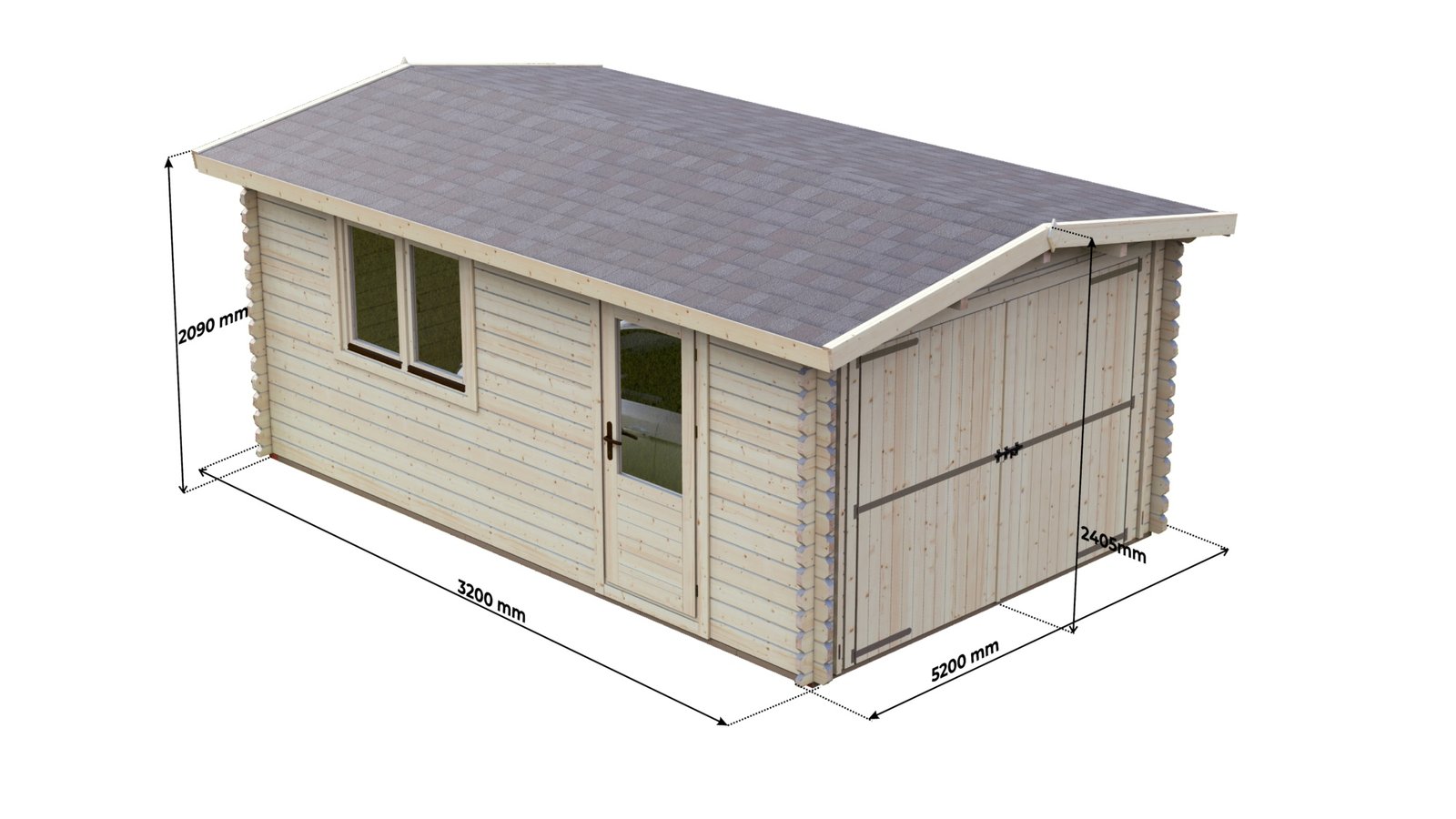 Log Cabin Sherborne 4.5×3.0m, 44mm1 Large scale image