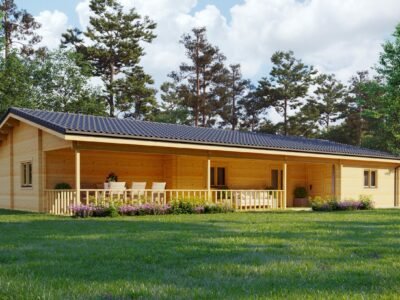 Glulam Log House Lucien 91x117m 88mm