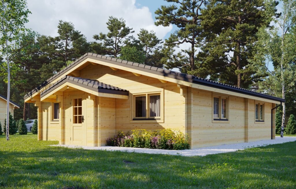 Glulam Log House Oslo 8.5×10.5m, 200mm Main Image