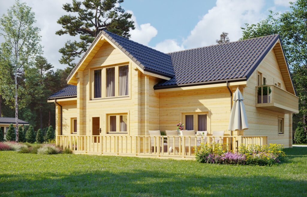 Glulam Log House Vienna 11.97x12m, 220mm Main Image
