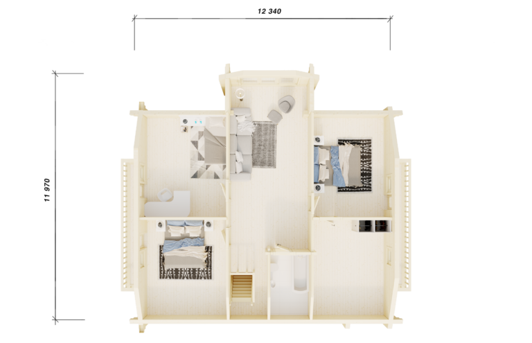 Glulam Log House Vienna plan carousel small image