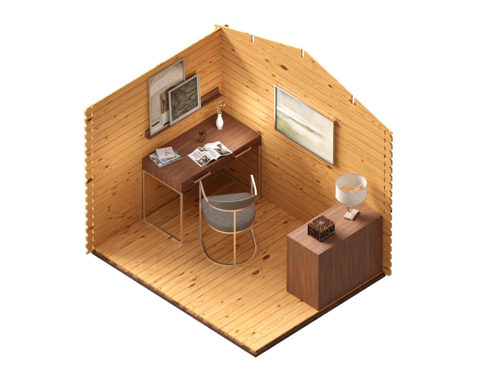 Shed MM001 floor plan Large scale image