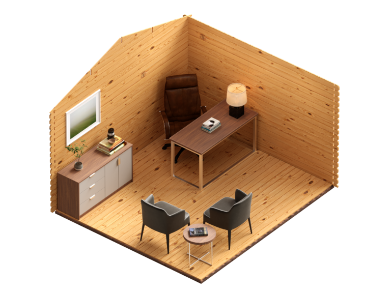 Log shed MM003 floor plan carousel small image