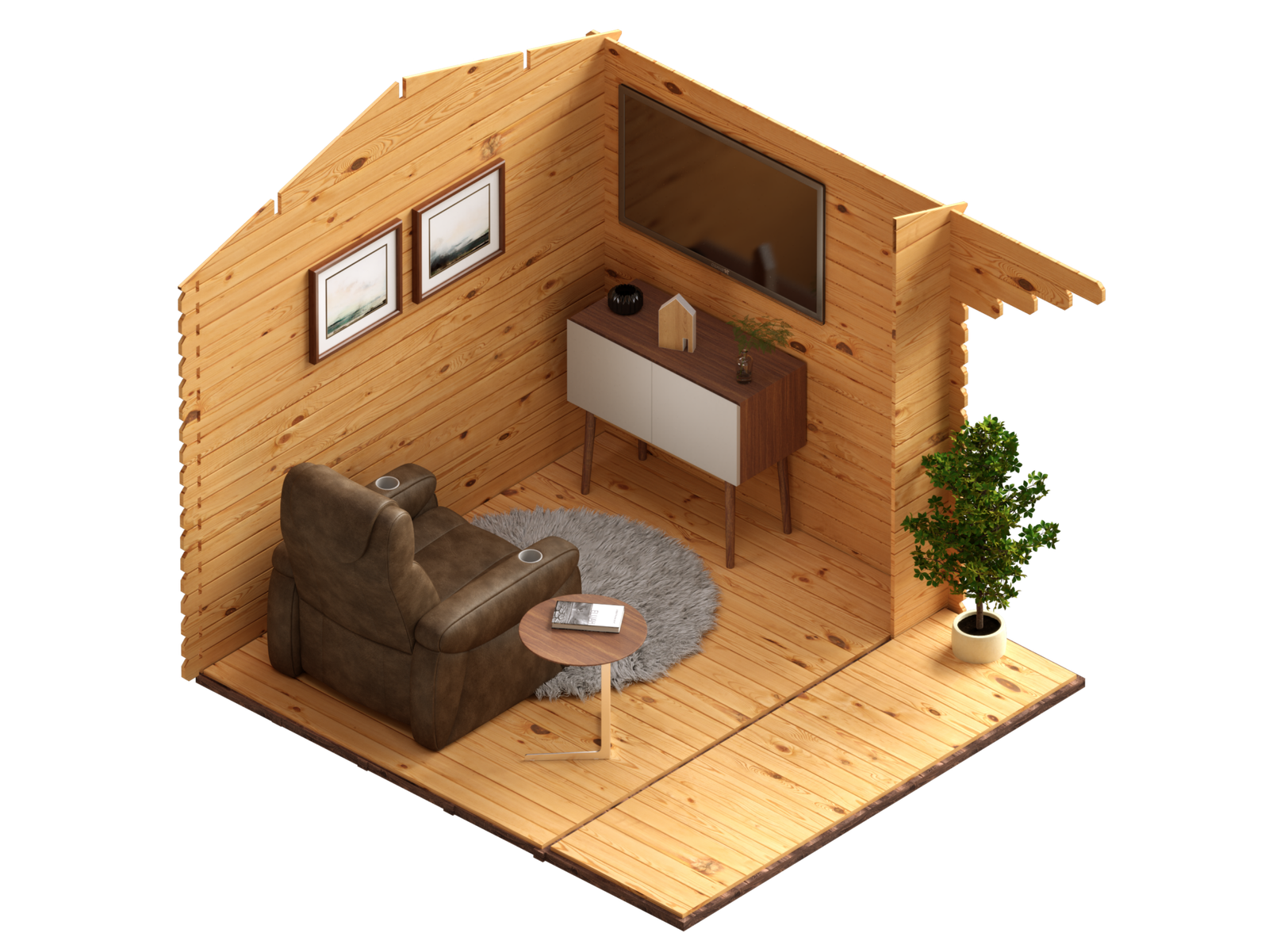 Shed MM004 floor plan Large scale image