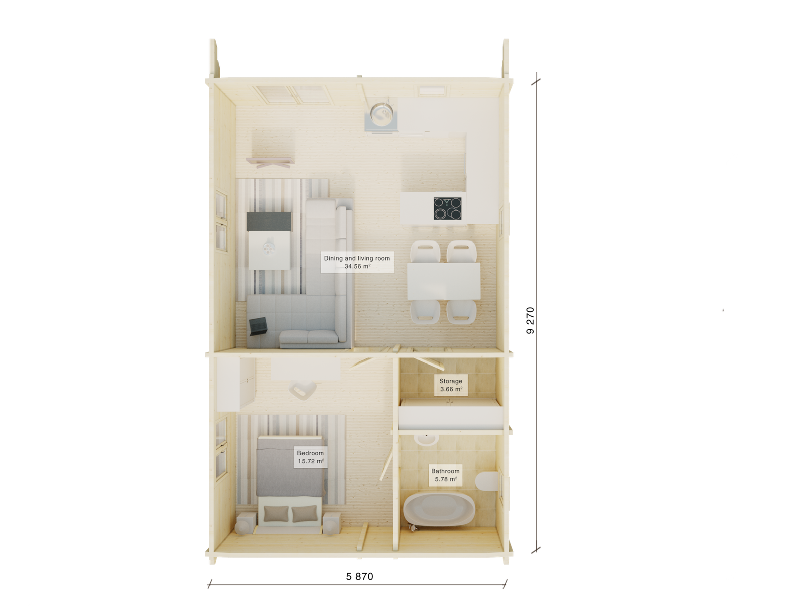 Mobile Home Great Ouse 1Bedroom plan Large scale image