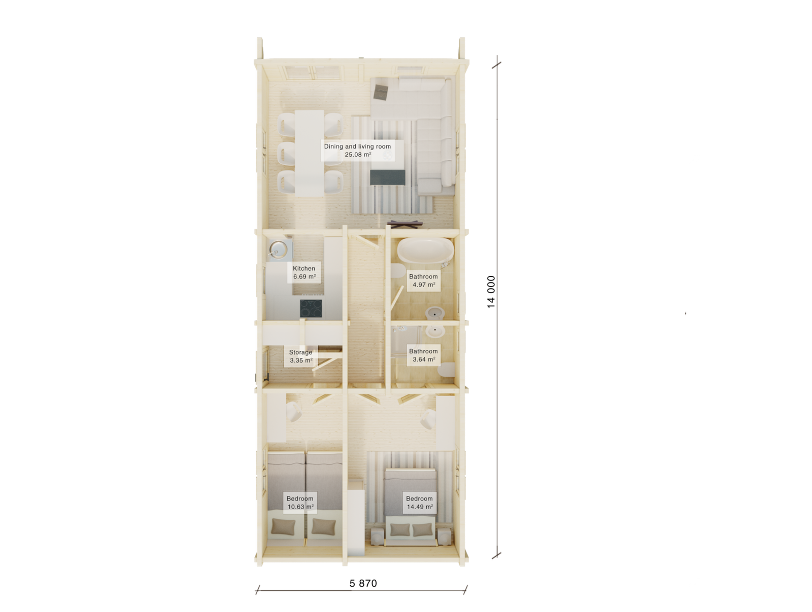 Mobile Home Wye 2Bedroom pln Large scale image