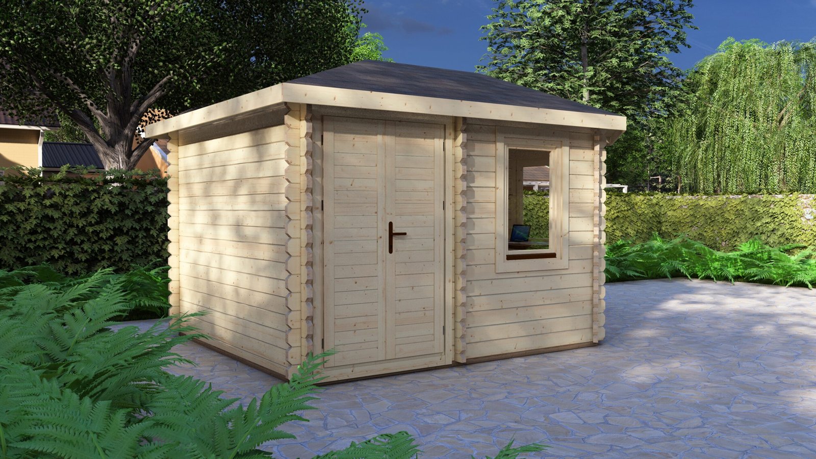 Corner Log Cabin Daniel 4.4x3m, 44mm – I Large scale image
