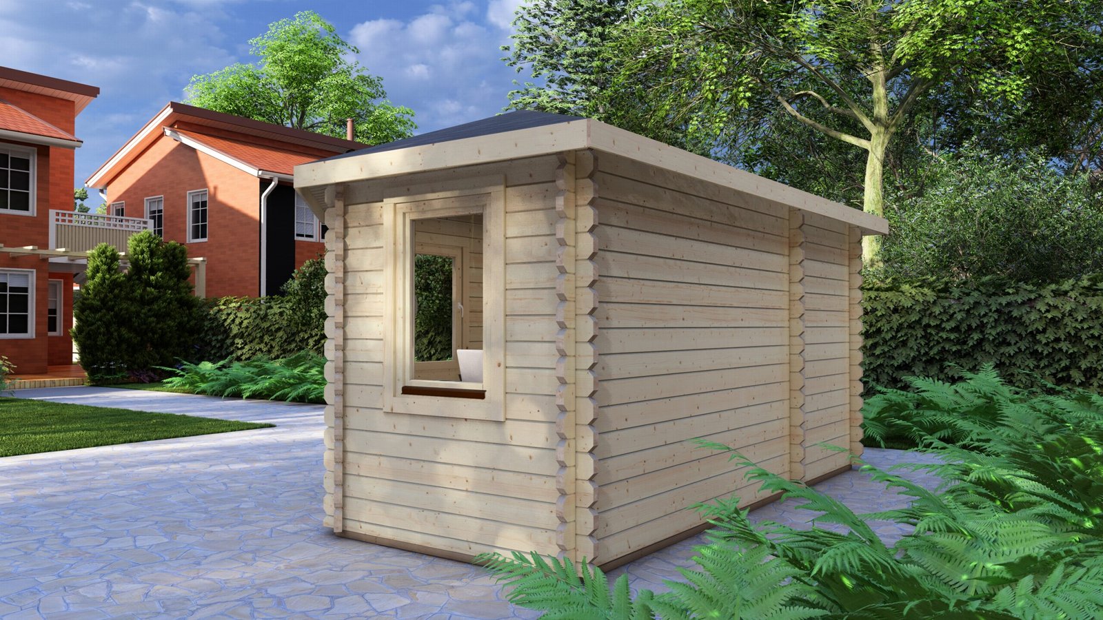 Corner Log Cabin Daniel 4.4x3m, 44mm – IV Large scale image