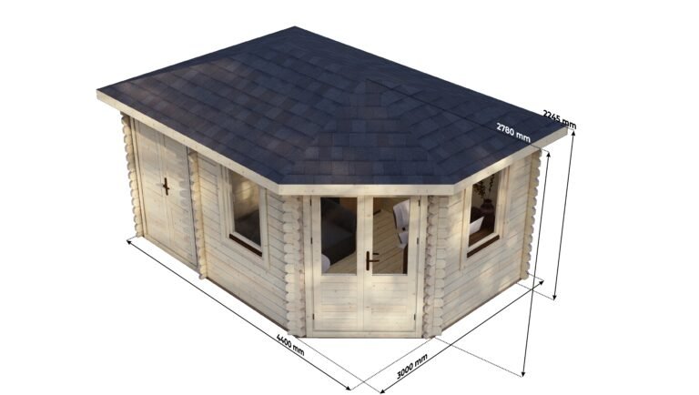 Corner Log Cabin Daniel 4.4x3m, 44mm – VIII carousel small image