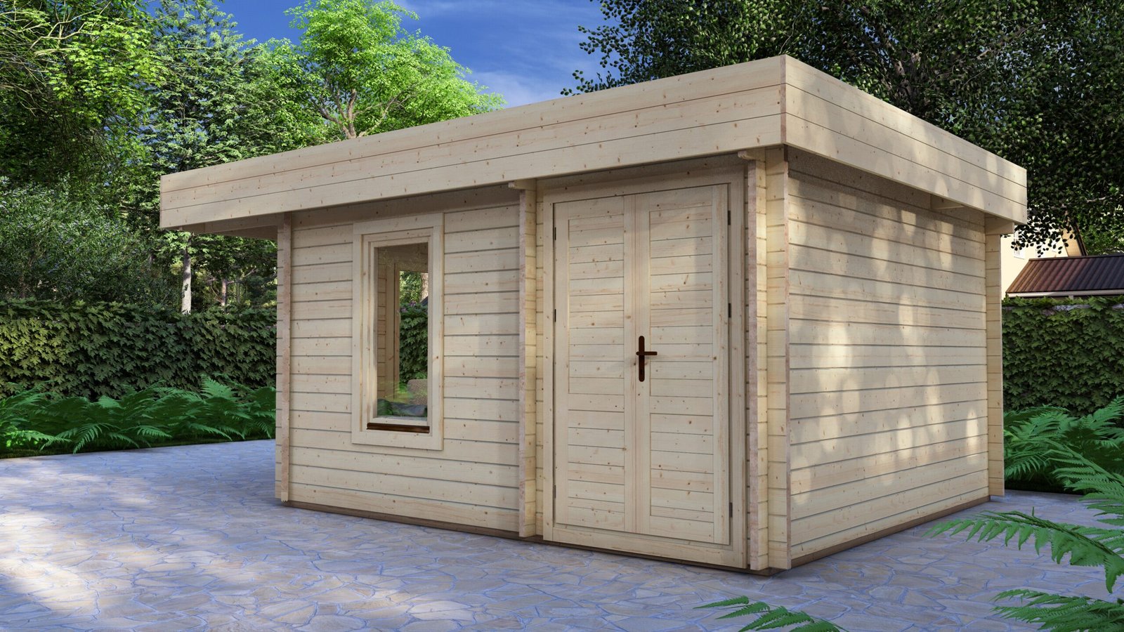 Corner Log Cabin Joseph 5×3.5m, 44mm – II Large scale image