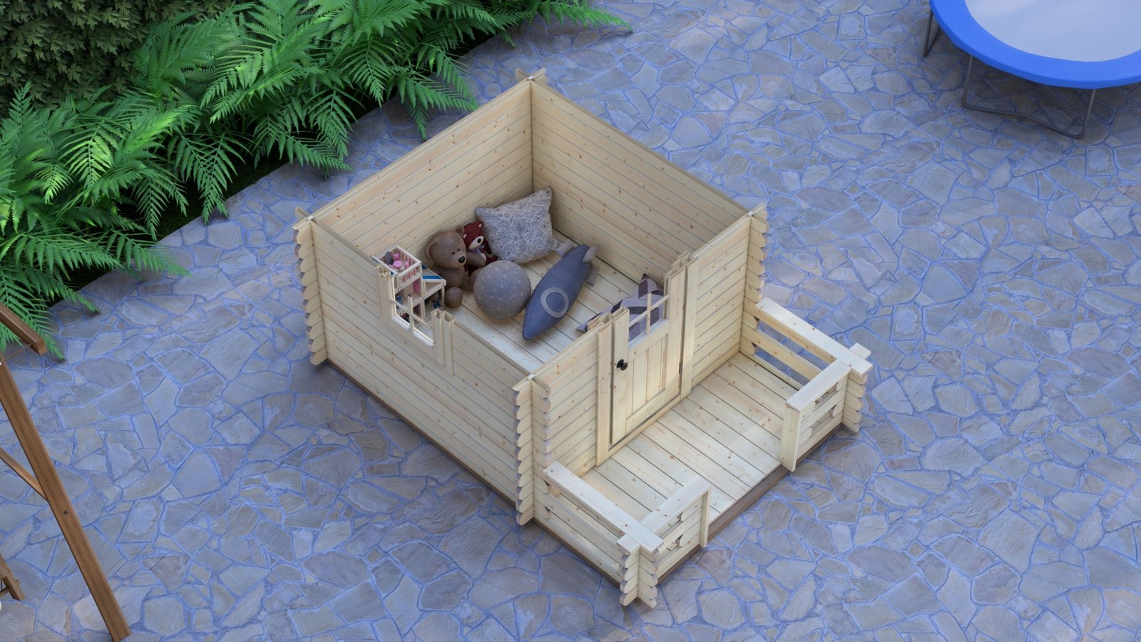 Eurodita-standard-log-cabin-Childrenhouse 1.82×1.82m-07.jpg Large scale image