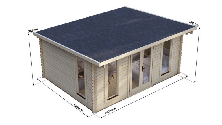 Log Cabin Lewis 5x4m, 44mm – VIII carousel small image