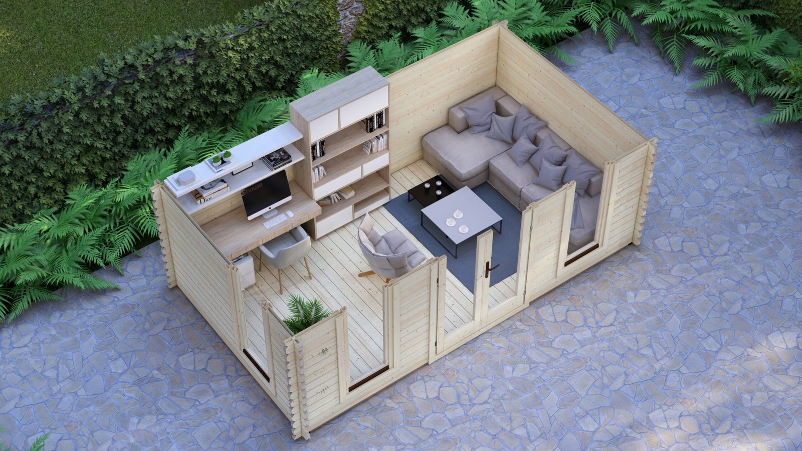 Log Cabin Louis 5x3m, 44mm – VI Large scale image