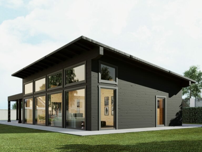 Custom Glulam log house Finland 220mm, 23.6×8.4m carousel small image