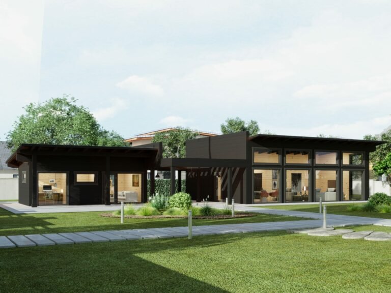 Glulam log house Finland 220mm, 23.6×8.4m carousel small image