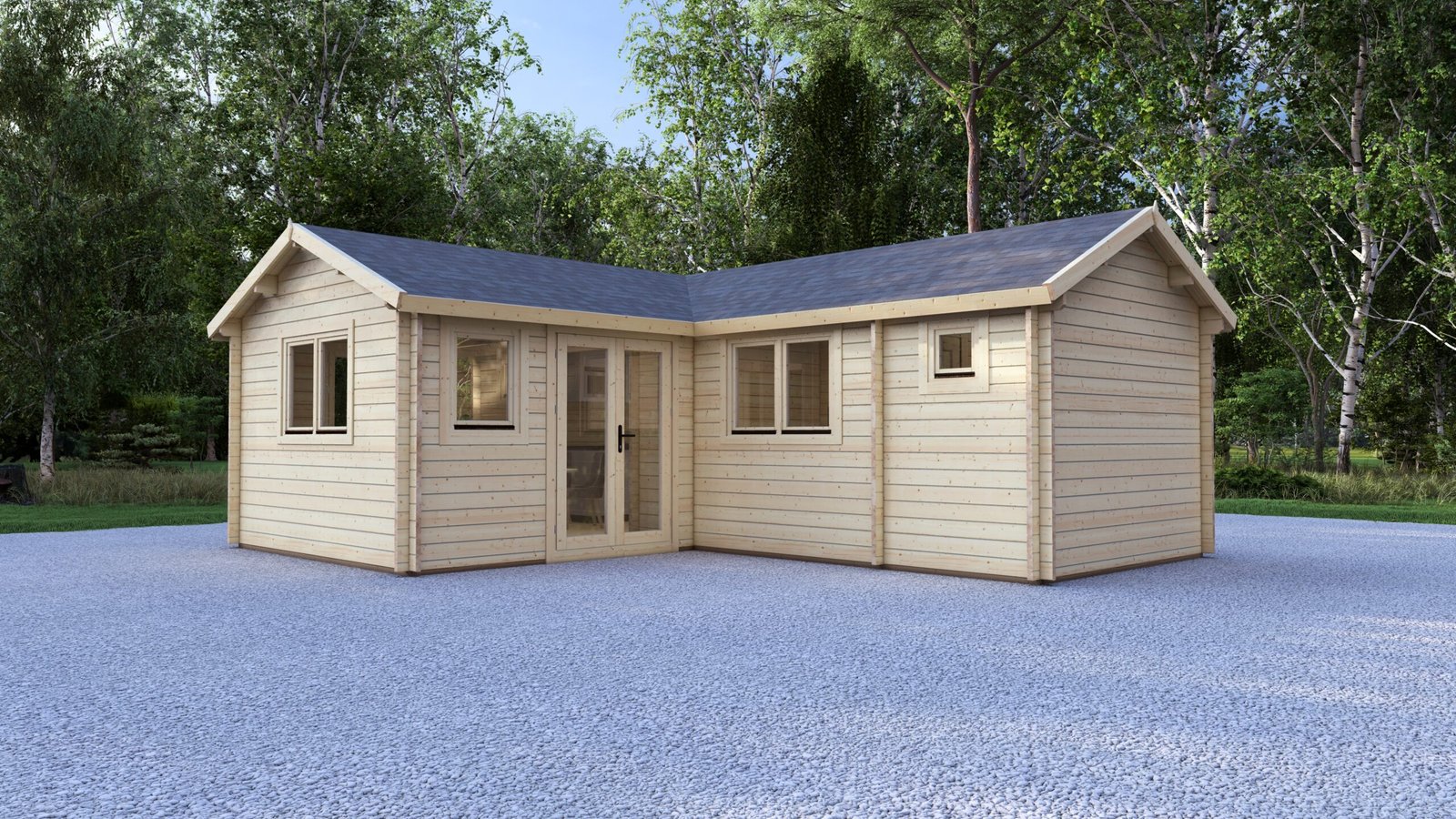 Log Cabin Gladehaven 6×7.2m, 58mm – II