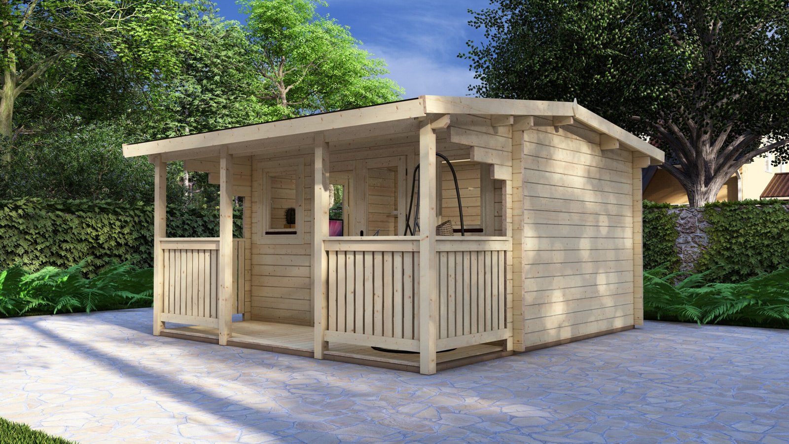 Log Cabin Brookhaven 4x3m, 44mm – II Large scale image