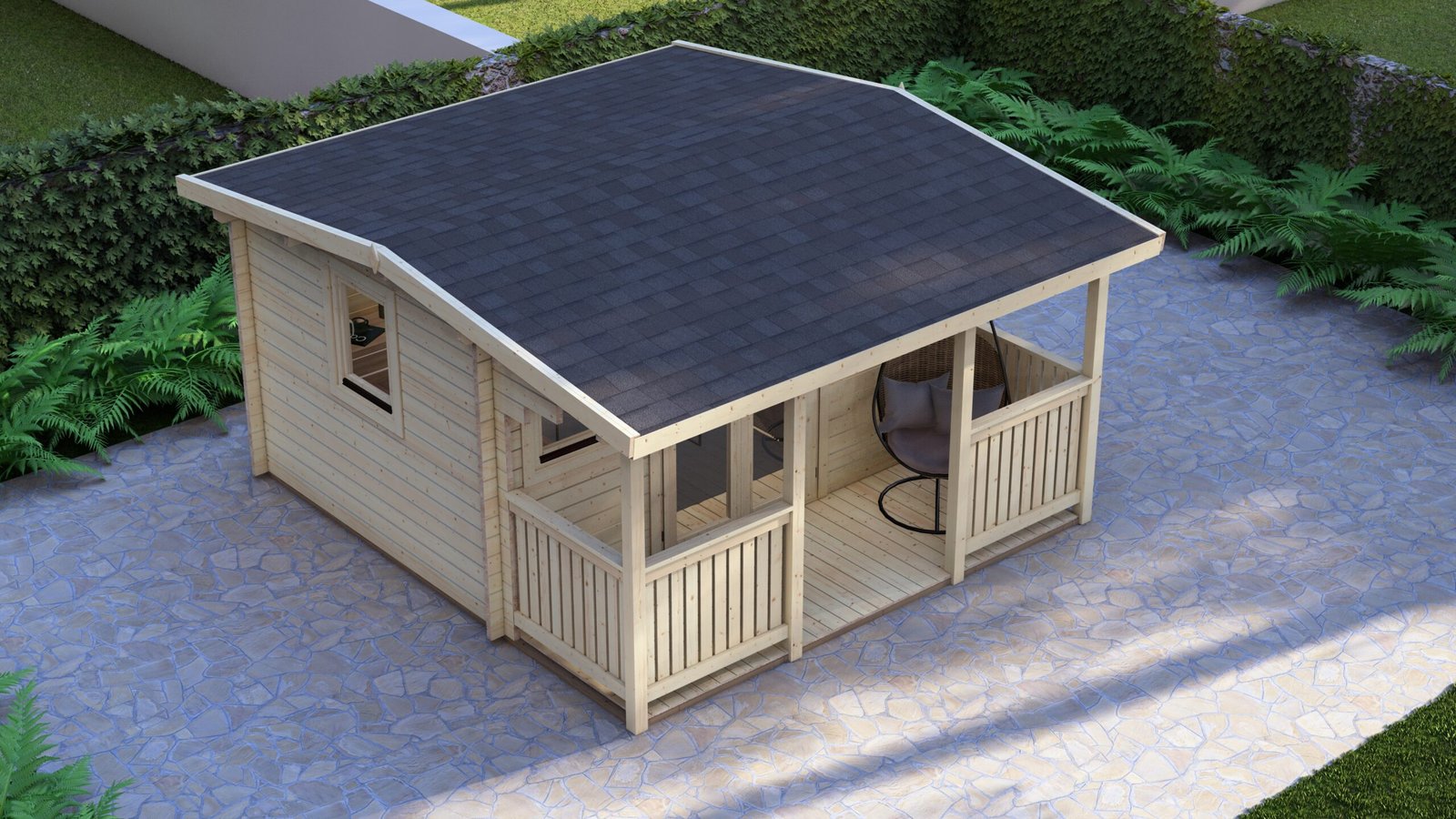Log Cabin Brookhaven 4x3m, 44mm – VII Large scale image