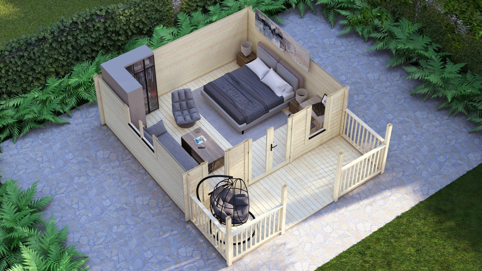 Log Cabin Everwood 5×5.8m, 44mm – VI Large scale image