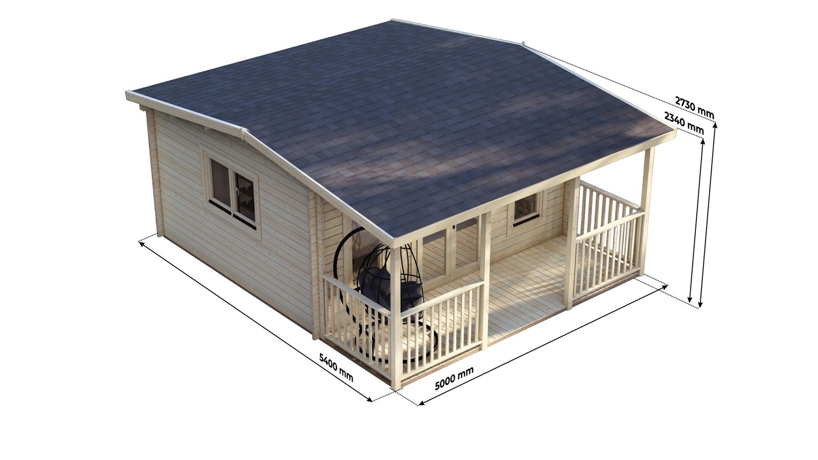 Log Cabin Everwood 5×5.8m, 44mm – VIII Large scale image