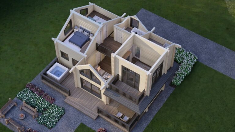Eurodita Two storey Glulam log house Greenhaven carousel small image