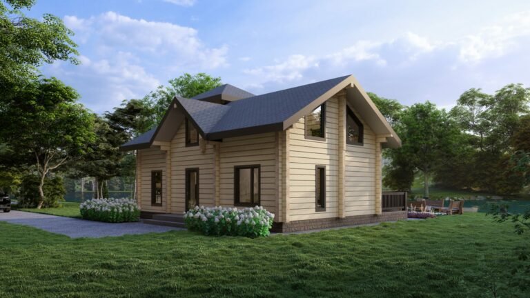 Eurodita made Two storey Glulam log house Greenhaven carousel small image