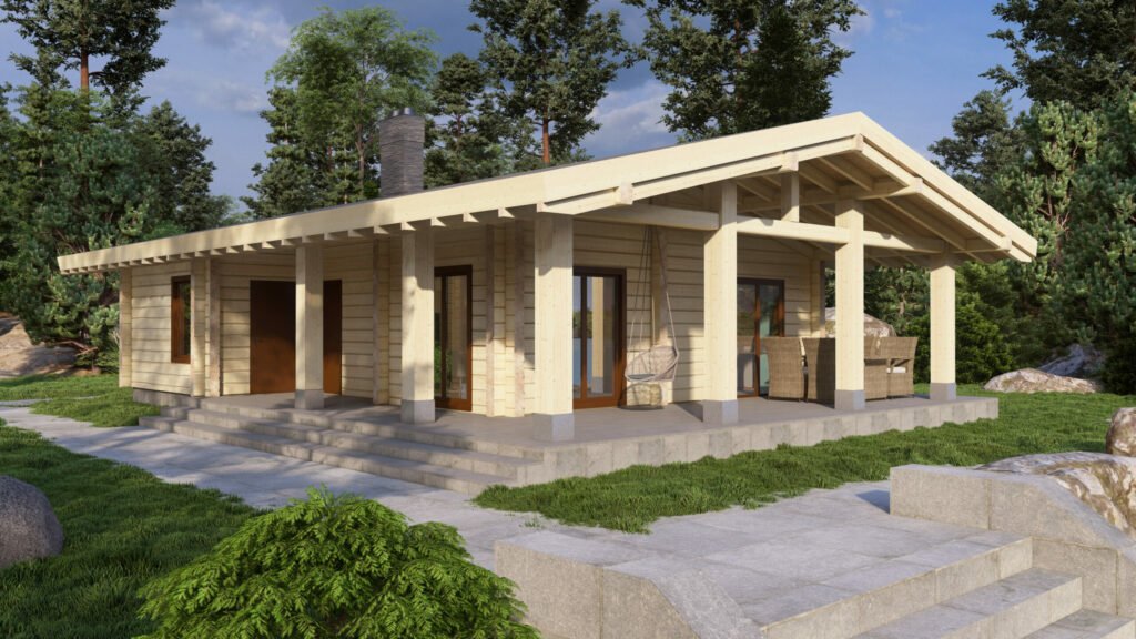 Glulam Log house Woodglow Main Image