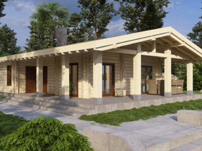 Glulam Log house Woodglow