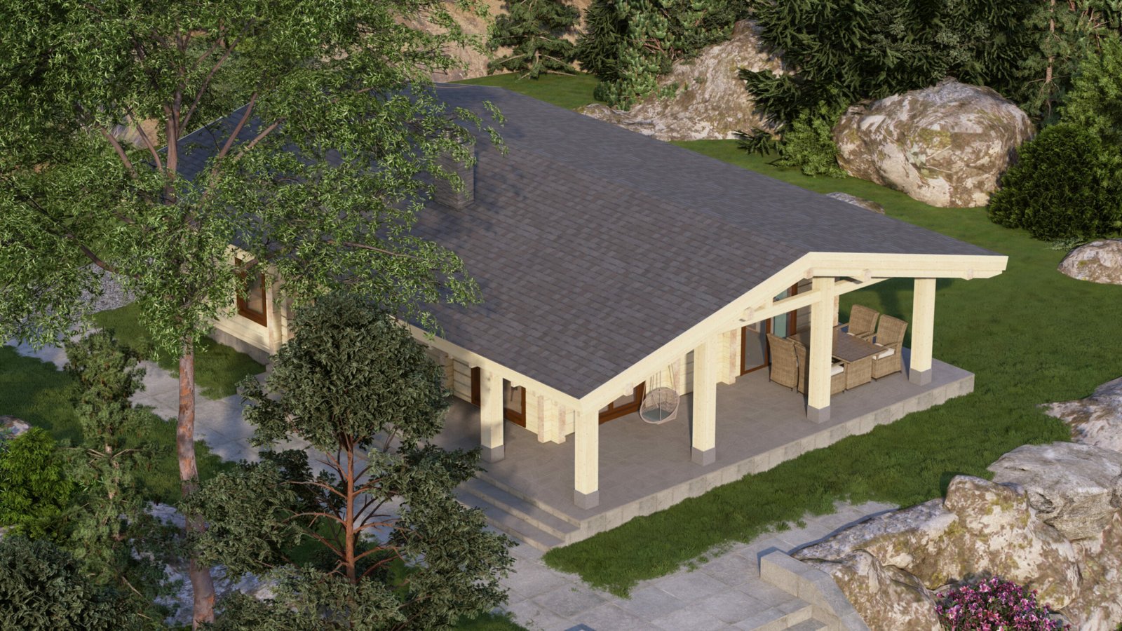 Glulam Log houses Woodglow Large scale image