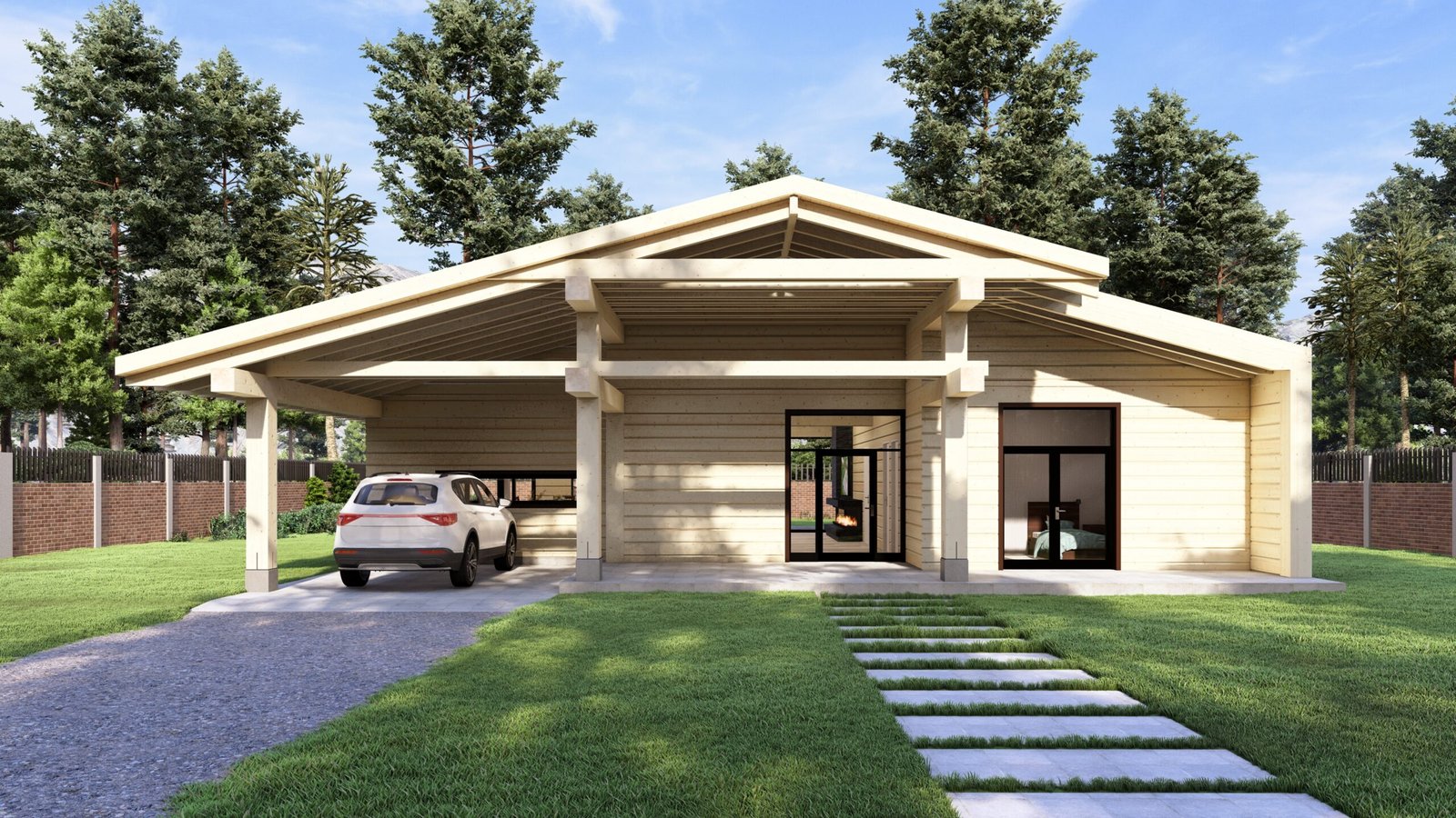 Glulam log house Forestique Eurodita made Large scale image