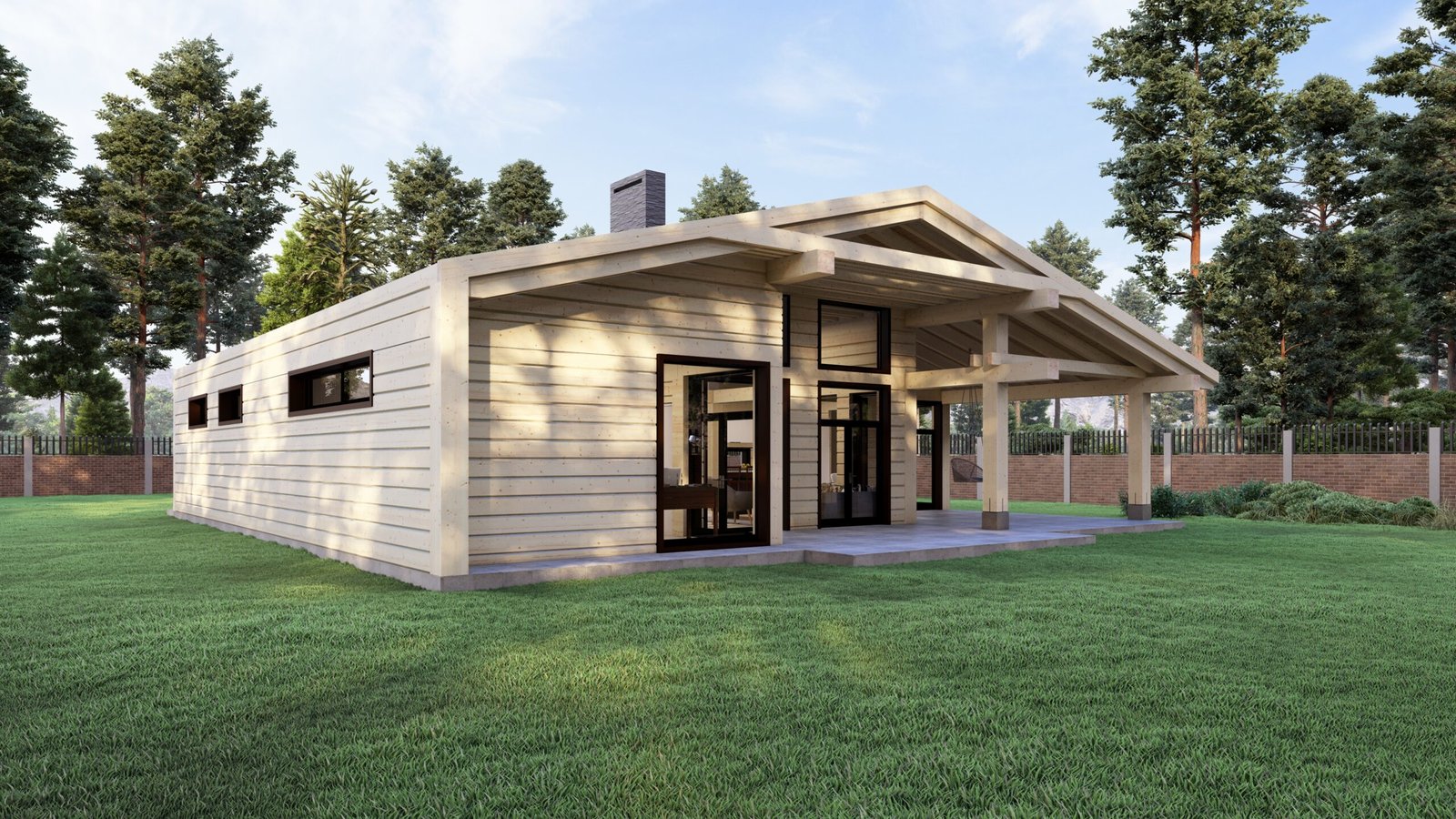 Glulam log house Forestique from Eurodita Large scale image