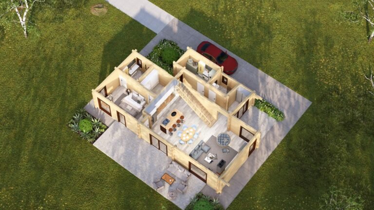 Two storey Glulam Log house Glulife from Eurodita carousel small image