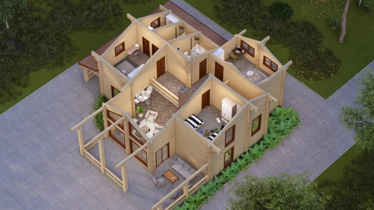 Two storey Glulam Log house Verdantix second floor carousel small image