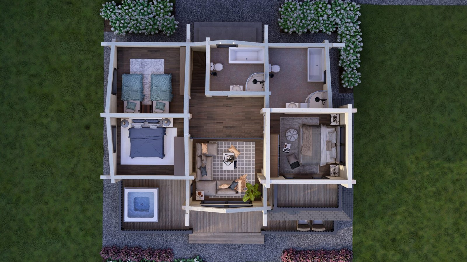 Two storey Glulam log house Greenhaven from Eurodita Large scale image