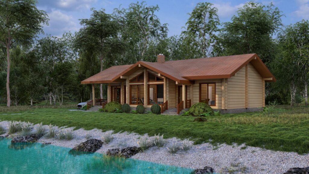 Glulam log house Everbark Main Image