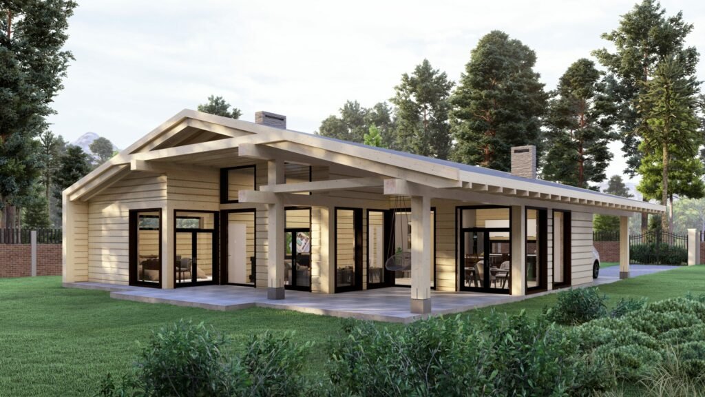 Glulam log house Forestique Main Image