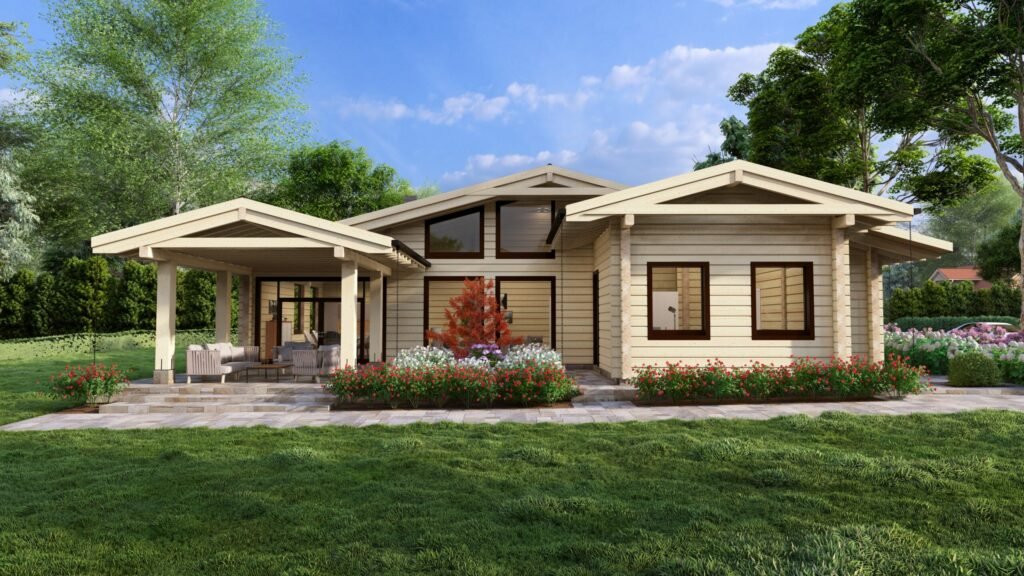 Glulam Log house Lumberlux Main Image
