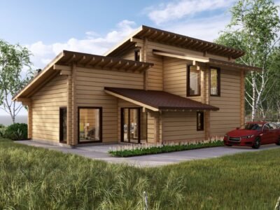 Eurodita Two storey Glulam Log house Glulife