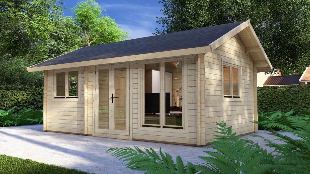 1 Bedroom Log Cabin 6x4m, 44mm Main Image