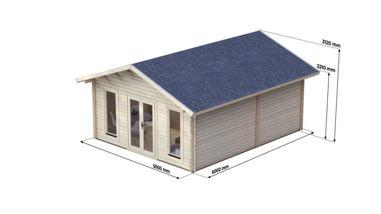 1 Bedroom Log Cabin 6x5m, 44mm – IX carousel small image