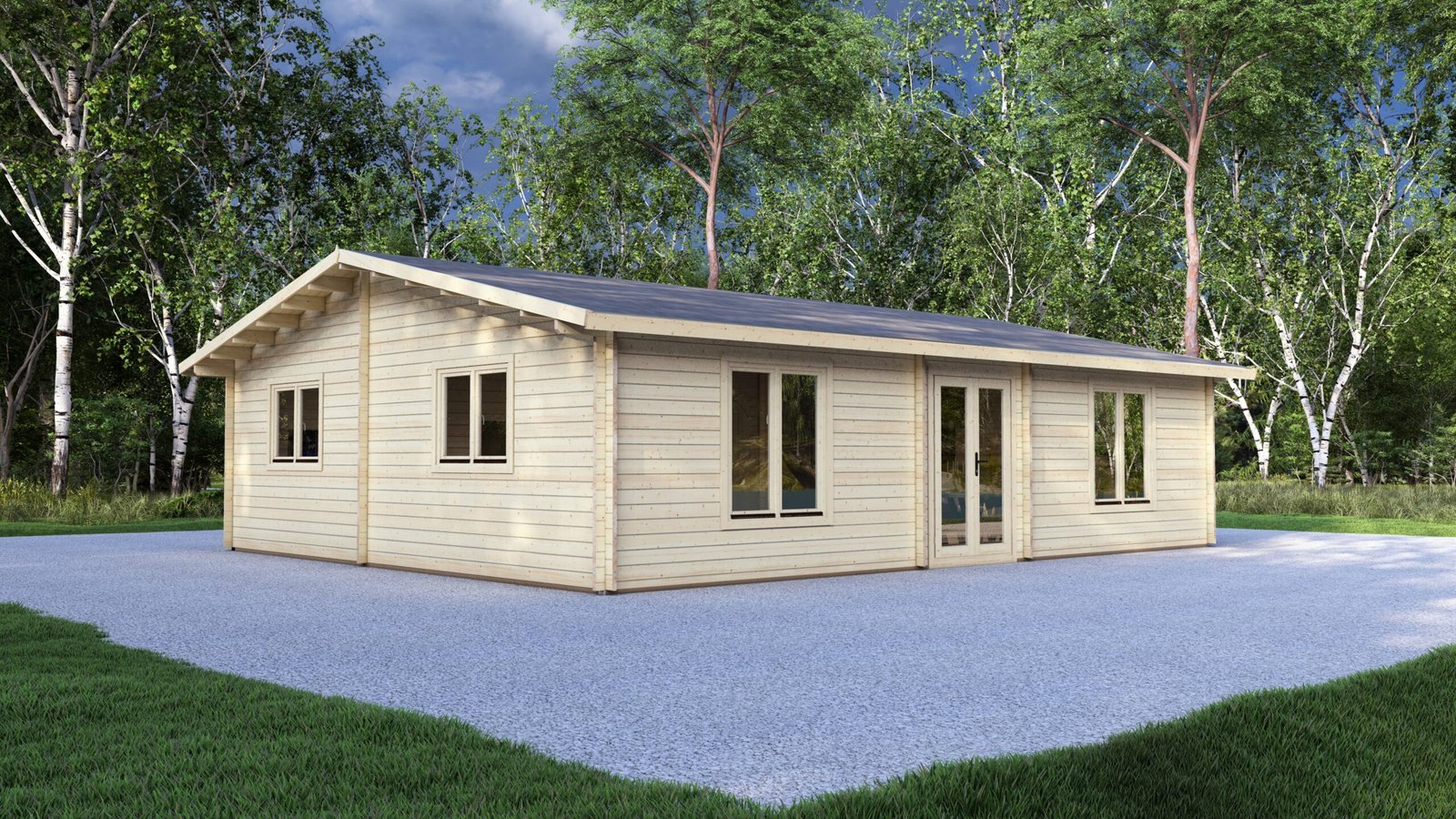 2 Bedroom Log Cabin 10.1x8m, 44mm – I