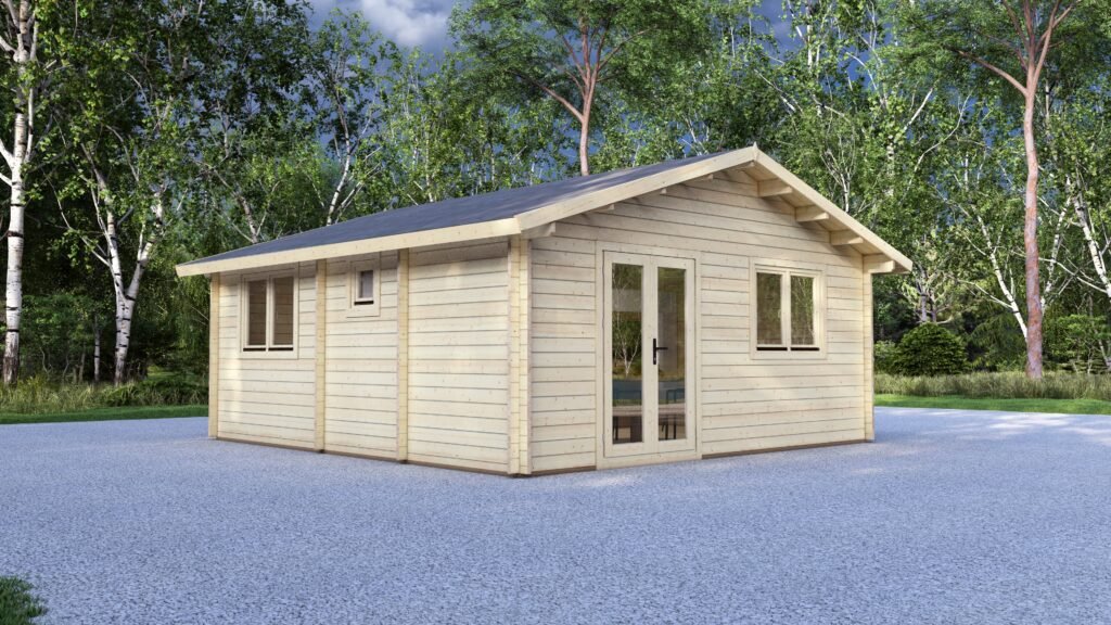 2 Bedroom Log Cabin 6×5.8m, 44mm Main Image