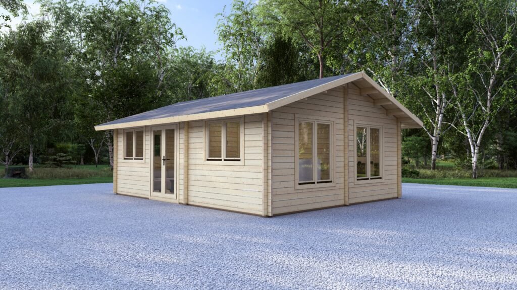 2 Bedroom Log Cabin 7×5.5m, 44mm Main Image