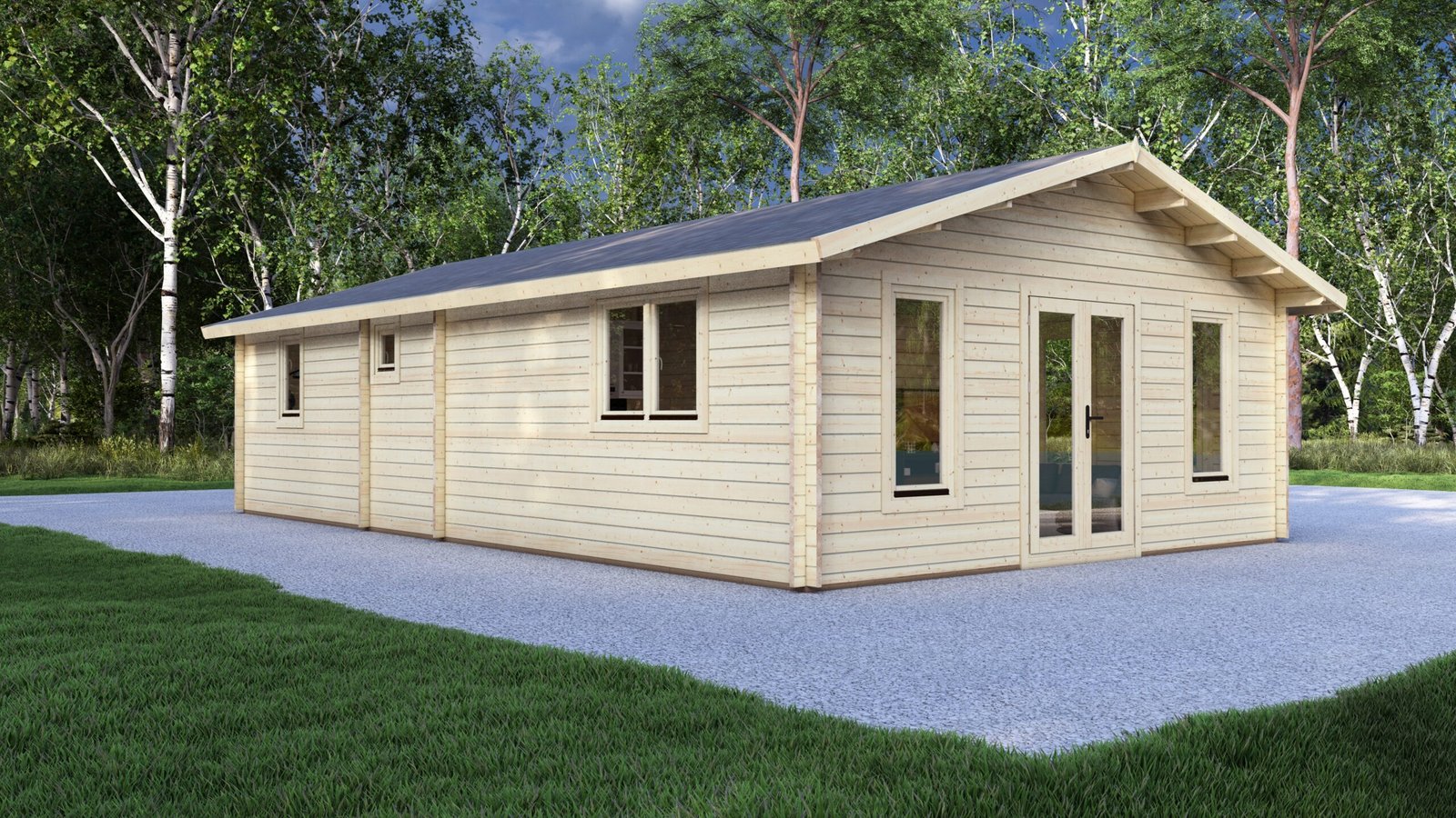 3 Bedroom Log Cabin 10x6m, 44mm – I Large scale image