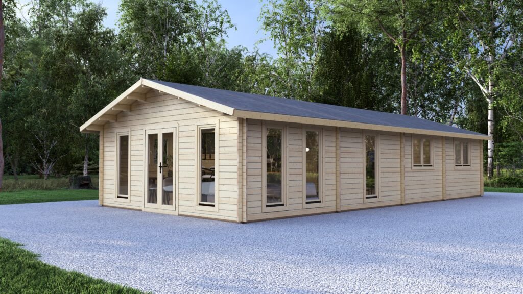 3 Bedroom Log Cabin 12.2x6m, 58mm Main Image