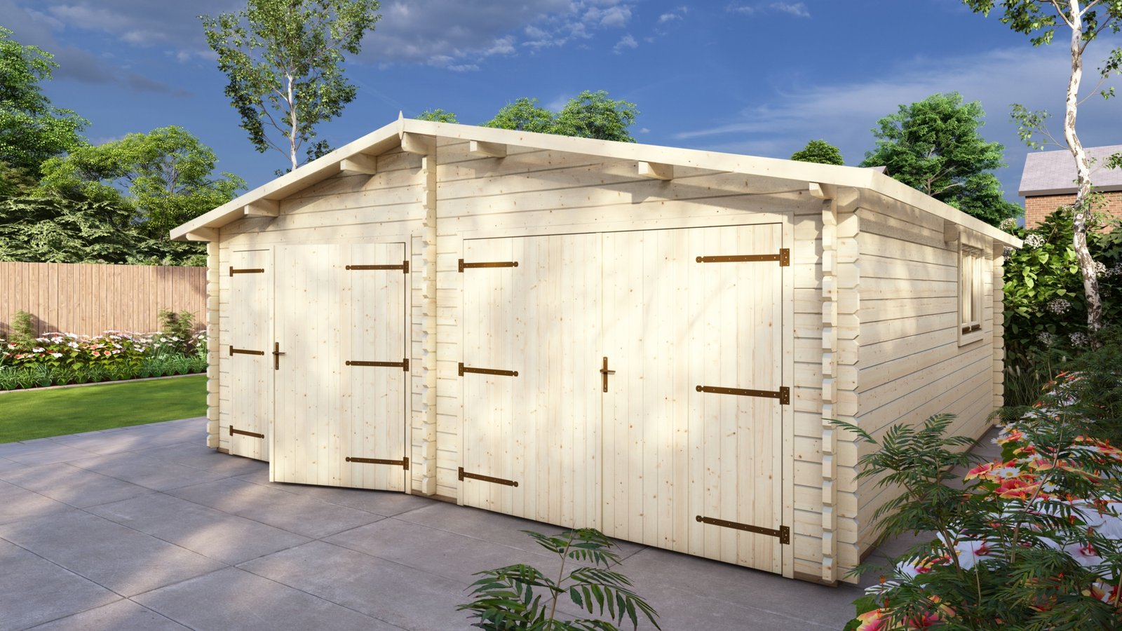 Eurodita Double Log Garage 6×6, Apex, 44mm Large scale image