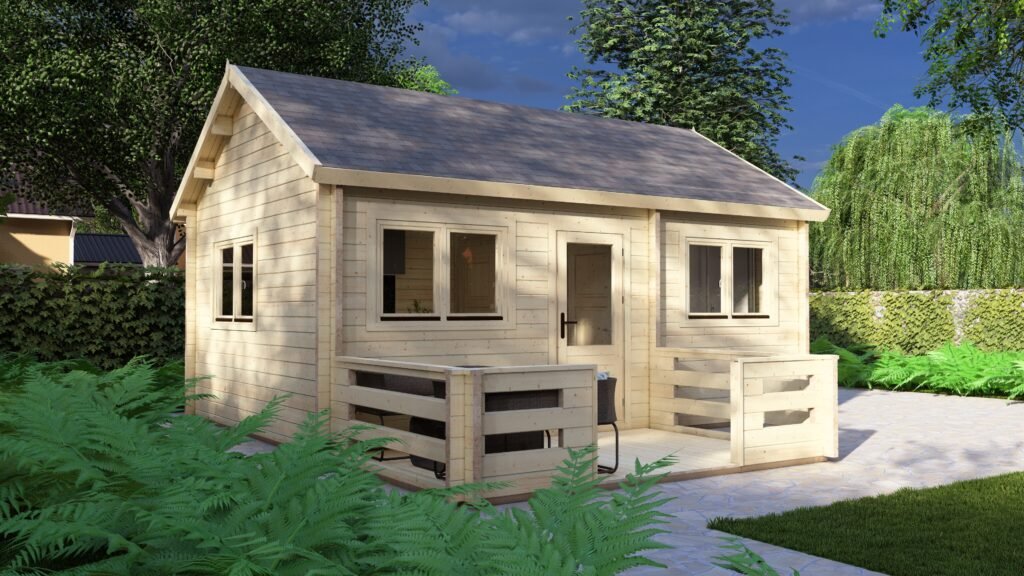 1 Bedroom Log Cabin 5.85×4.1m, with loft Main Image