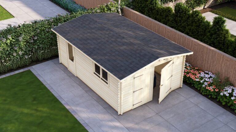 Log Garage 4x6m, Apex, 44mm top camera carousel small image