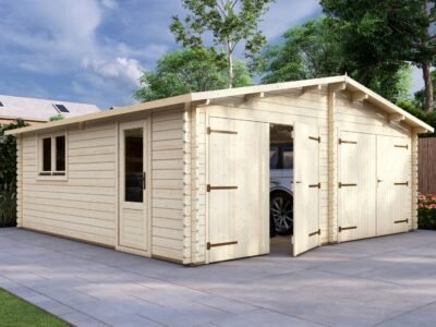 Double Log Garage 6×6, Apex, 44mm